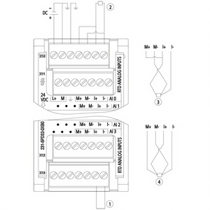 Controlador de programación 6ES7231-5PD32-0XB0 plc, módulo de control de temperatura de entrada ANALÓGICA SIMATIC 1231 SM RTD PLC