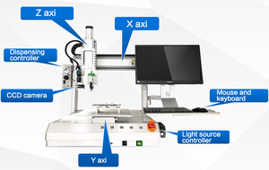 OEM su misura tre asse visione Dispenser colla robotico di controllo del Computer programmazione visiva di erogazione della colla macchina con la macchina fotografica - Product Image 2