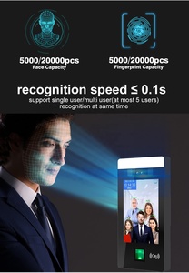 Cloud Network AI Biometrische Zeiter fassung Zugangs kontrolle Gesichts gerät Gesichts erkennung mit Wifi Gsm School - Product Image 4