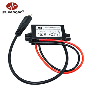 Convertidor reductor de CC, fuente de alimentación de 12V, 24V a 3A, 15W, 8-32V, módulo Buck, Mini USB, Micro USB, macho, hembra, tipo C, adaptador