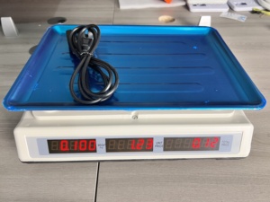 Balança de pesagem eletrônica digital de 40 kg, balança de computação de preços com teclado de aço inoxidável
