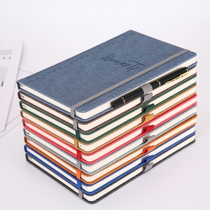 Quaderno diario giornaliero con copertina rigida in lino A5 personalizzato con copertina in tessuto con rilegatura elastica - Product Image 2