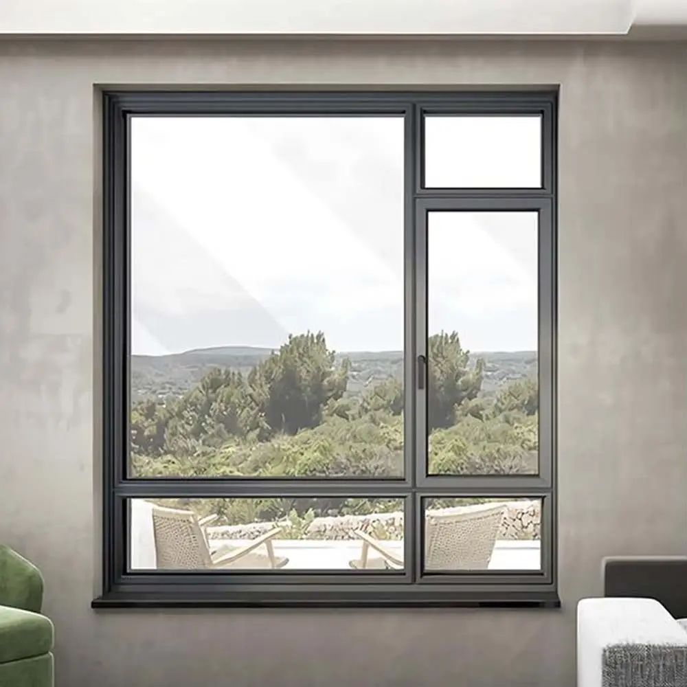 America Design personalizzato finestra in alluminio vetro temperato minimalista è durato finestre moderne