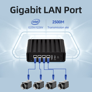Fansız Mini PC Intel N100 DDR4 RAM 4 2.5G NIC Ethernet LAN RS232 DB9 RS485 Linux güvenlik duvarı yönlendirici endüstriyel bilgisayar - Product Image 3