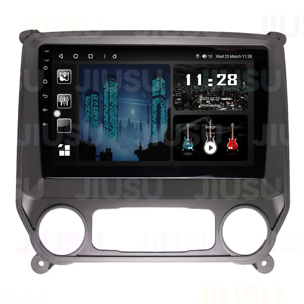 Sistem Audio Multimedia Stereo Radio mobil Android 12 untuk Chevrolet Silverado Colorado GMC Sierra VIA truk Vtrux 2014-2018