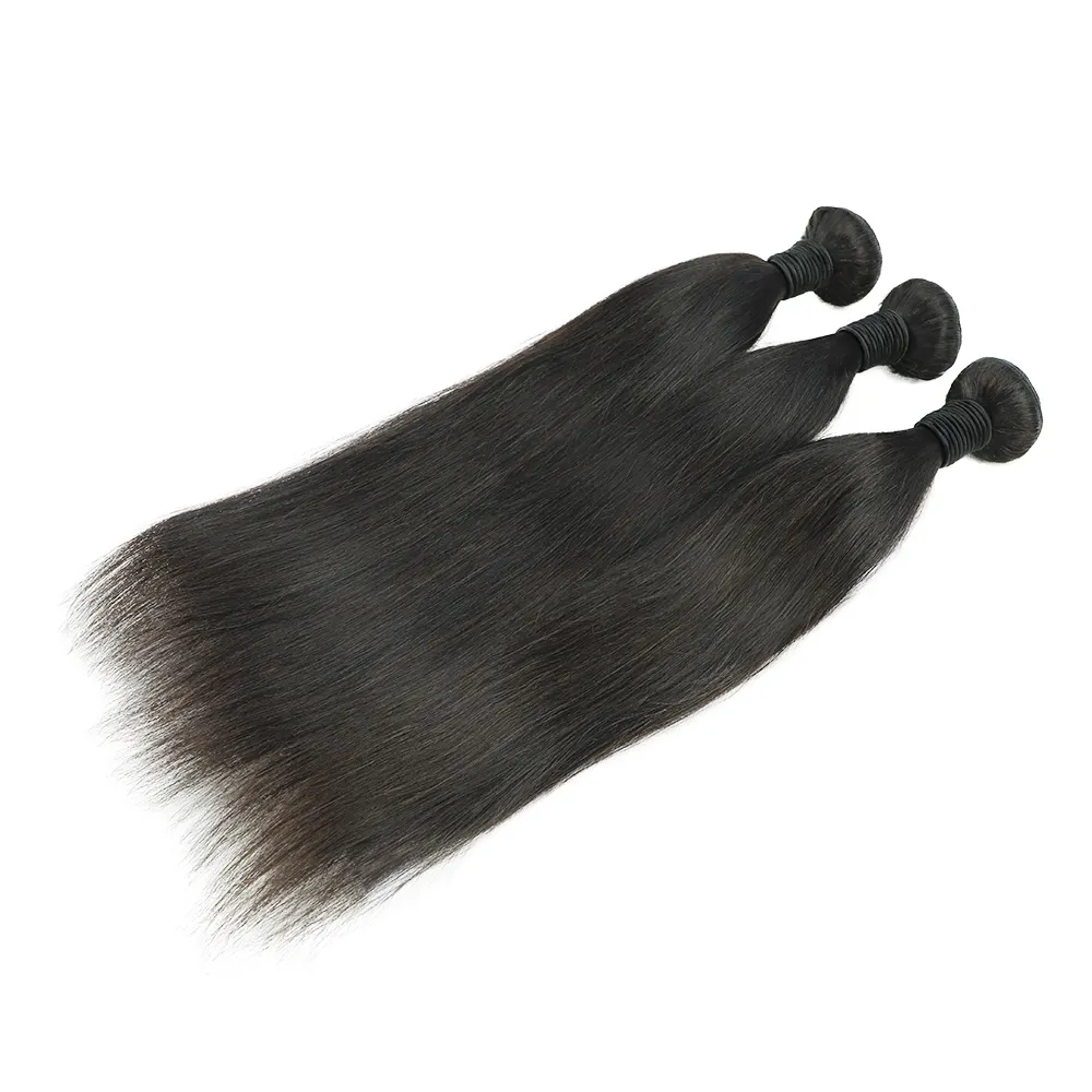 Fasci di capelli umani di colore naturale a buon mercato 8-30 pollici capelli umani Remy cuticole allineate estensioni capelli lisci