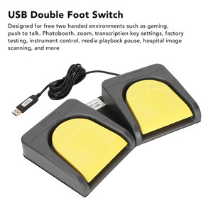 USB двойной ножной переключатель USB двухпедальный механический контроллер MIDI HID программируемый компьютерный ПК ножной переключатель - Product Image 2
