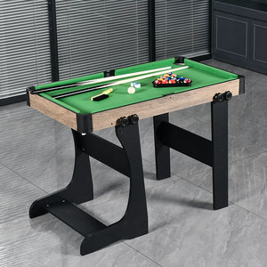 Wooden Color Foldable 2-in-1 <strong>Multi</strong> <strong>Function</strong> Combo <strong>Game</strong> <strong>Table</strong>, Folding <strong>Multi</strong>-<strong>Game</strong> <strong>Table</strong> <strong>with</strong> Foosball, Billiards TM-4880 - Product Image 2
