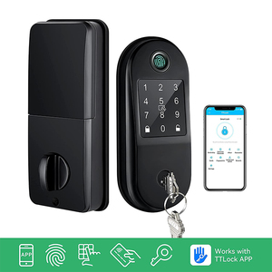 Yüksek güvenlik akıllı parmak izi kapı kilidi anahtarsız giriş elektronik dış kapı kilidi ile tuş takımı sürgü kapı kilidi ev ve otel - Product Image 4