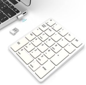 JOMAA kablosuz sayısal tuş takımı Numpad 26 tuşları taşınabilir 2.4 GHz finansal muhasebe numarası klavye uzantıları USB tuş takımı - Product Image 1