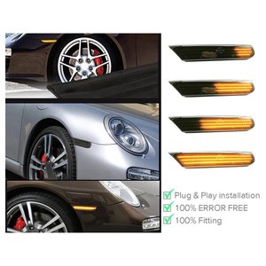 ชุดแผงไฟ LED แบบไดนามิกสำหรับ911สำหรับ Boxster เลนส์996ด้านข้างพร้อมตัวต้านทาน5W 12V