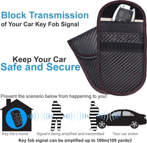 2024 chống trộm Keyless chìa khóa xe tín hiệu Blocker box với <span class=keywords><strong>Key</strong></span> Pouch RFID - Product Image 4