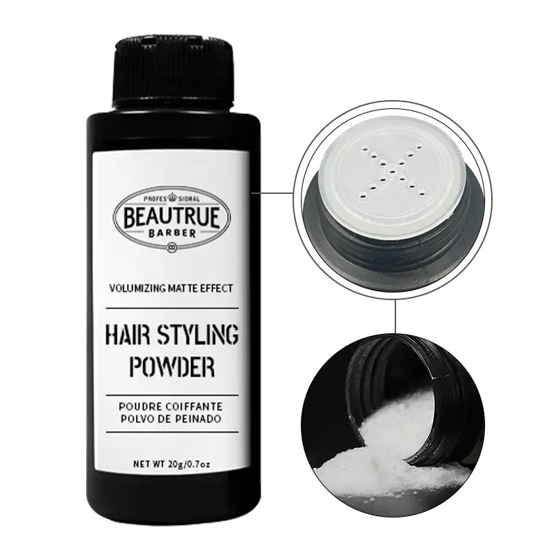 Marca privada Raíces para el cabello Polvo esponjoso Estilismo Polvo texturizante Volumen Polvo esponjoso para peinar el cabello para hombres