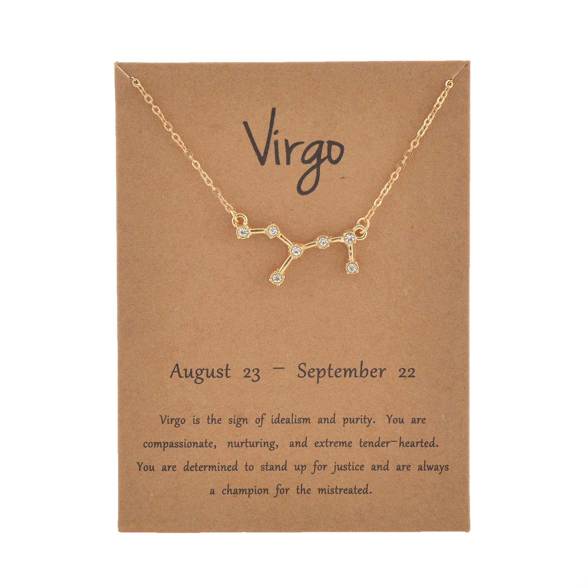 virgo with card
