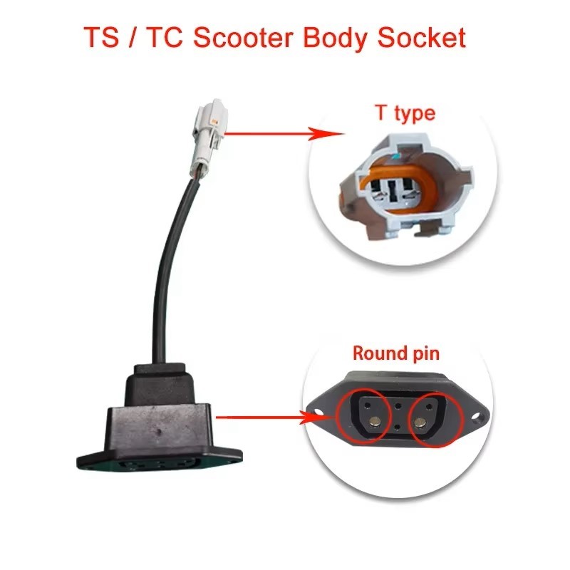 Casquillo de carrocería de scooter TS/TC, tipo T, con pasador redondo.