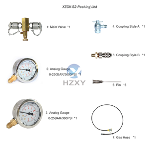XZT azot gazı şarj kiti şişme hidrolik test kiti ile yüksek hassasiyetli çok fonksiyonlu XZGK-S2 - Product Image 3