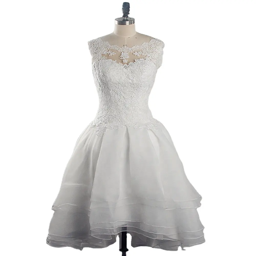 Vestido de casamento feminino estilo país, vestido curto rsw1595