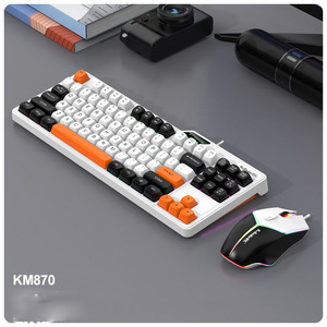 Kabel gebundener Desktop-Computer RGB Mechanische Tastatur Dünnschicht knopf Dreifarbige passende Lumineszenz-Touch-Gaming-Tastatur und-Maus - Product Image 3