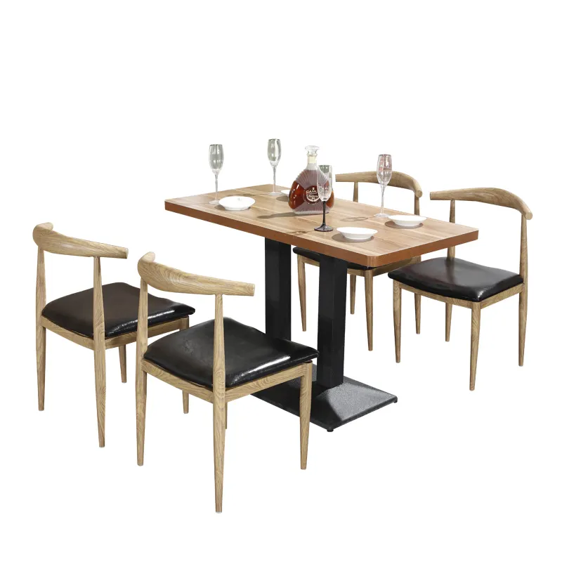 الجملة معدن جديد تصميم الوجبات السريعة طاولات طعام المطعم والكراسي