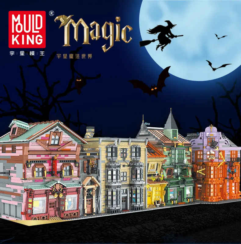 Magic movies Diagon Alley Joker Shop Book Store Quick Pitch Supplies Wand Shop Building Blocks Kids Toys For Children Gift