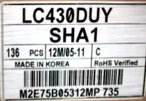 Pantallas de televisión LCD de 43 pulgadas, dispositivo de transmisión de alta calidad, LC430DUY-SHA1, Smart LCD - Product Image 5
