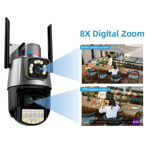 KERUI üç Lens açık kamera Full HD 8X dijital Zoom güvenlik kamera 6MP ağ kamerası PTZ otomatik takip gözetim CCTV - Product Image 2