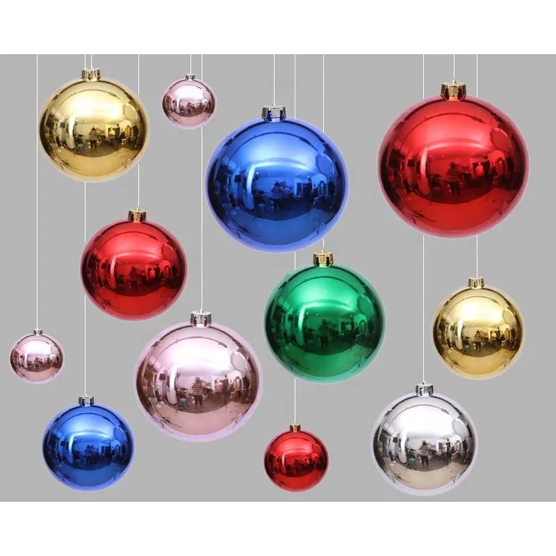 1,8/2/2, 5/3/6 cm Sunjoy Tech bolas de Navidad brillante inastillable plástico adornos de árbol de Navidad decoración de fiesta