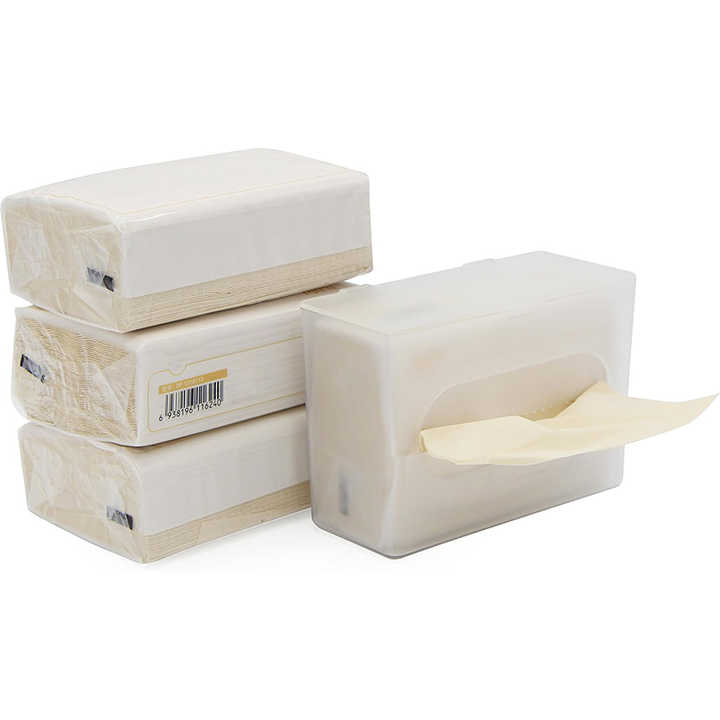 Soft Durable Bamboo Facial Tissues - 3 Ply Natural Unbleached Facial Paper Dry or Wet Use 12 Packs