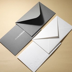 Tùy chỉnh logo dập nổi lời mời đám cưới đóng gói nhận grey Pocket phong bì A6 phong bì sửa chữa phong bì - Product Image 2