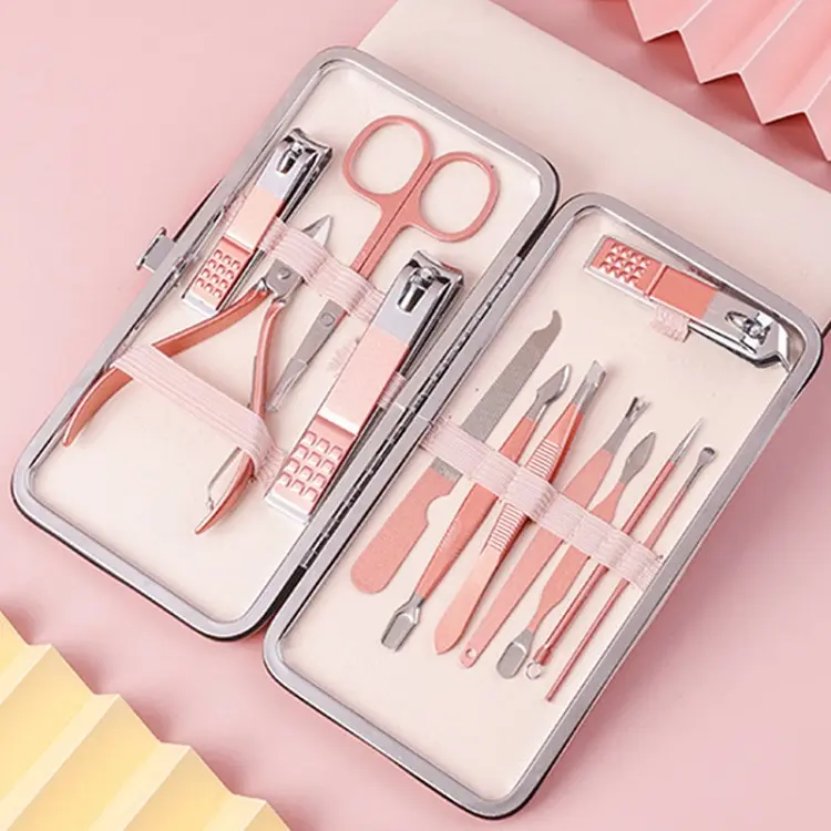 Ensemble de manucure Kit de coupe-ongles professionnel Outils de soin de pédicure-Ensemble de manucure et de pédicure pour femmes en acier inoxydable