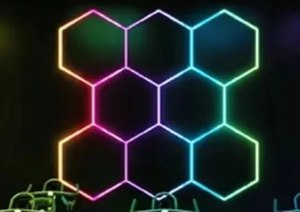 Alta leggerezza LED lampada da garage ispezione esagonale pannello esagonale led soffitto parete dettagli studio RGB esagono luce led - Product Image 3