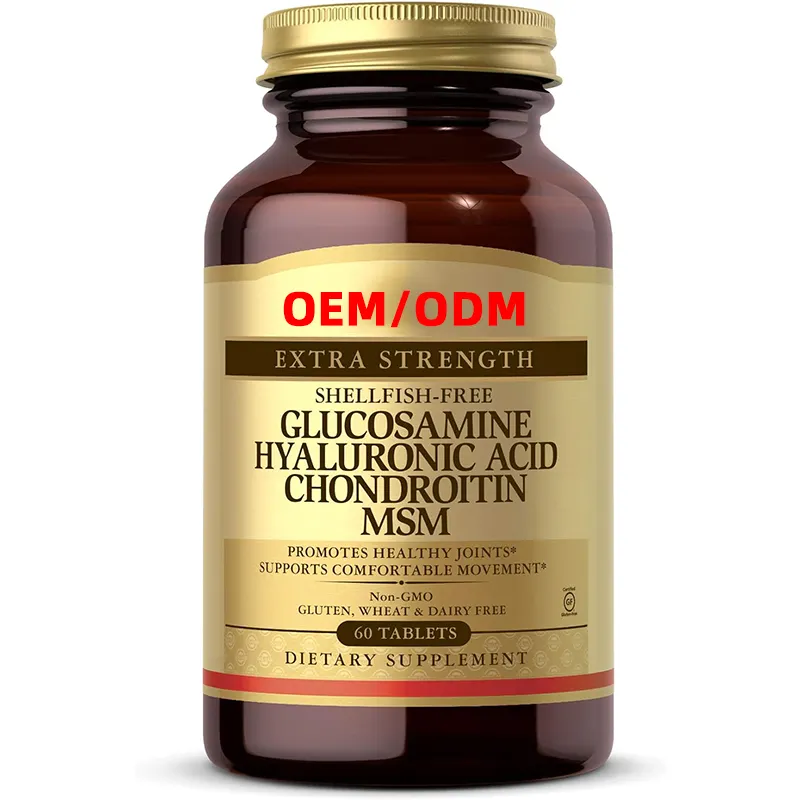 Non-GMO Глюкозамин Гиалуроновая кислота хондроитин MSM 60 таблеток совместная поддержка