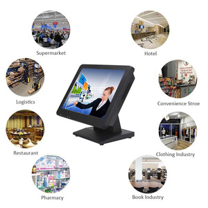 Pantalla táctil barato terminal pos sistema de software efectivo máquina de registro todo en una computadora PC