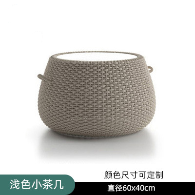 Small coffee table (2.0mm aluminum tube+light color)