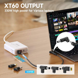 330W Smart XT60 GaN Charger 1C1A <strong>Output</strong> Compatible <strong>Multiple</strong> Devices Universal Use EU US Socket Standard <strong>Adaptive</strong> OTP Protection - Product Image 4