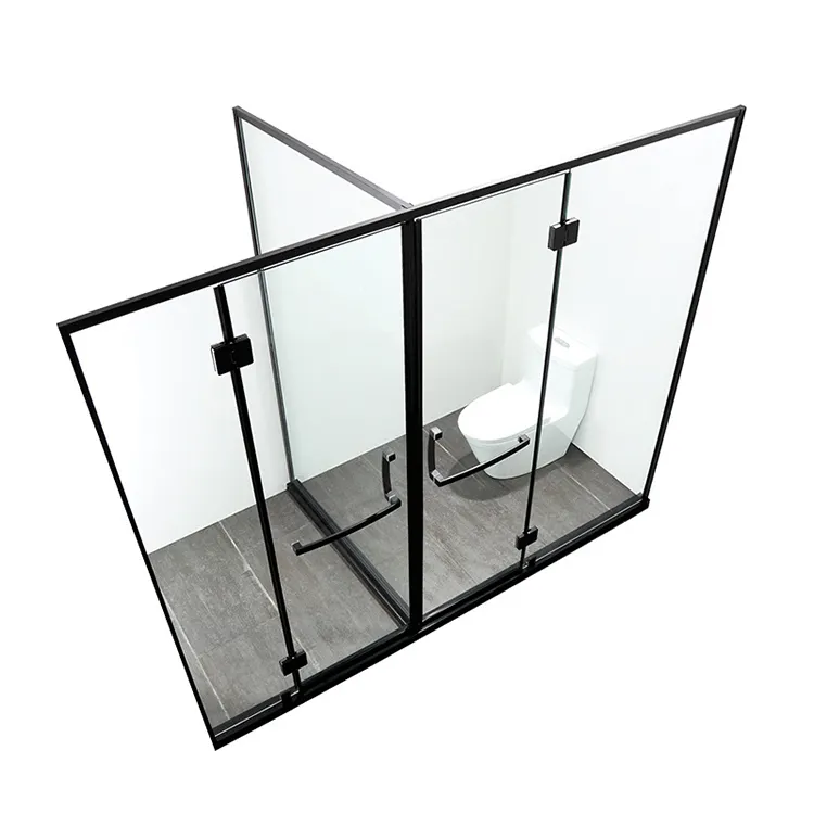Tragbare Gehärtetem Glas Dampf Dusche Zimmer Mit Öffnung Tür Gehäuse Ecke Platz Badezimmer Dusche Kabinen für 2 Person Dusche