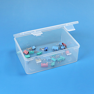 小型现代矩形五金配件收纳盒带盖PP塑料配件工具箱透明包装 - Product Image 3