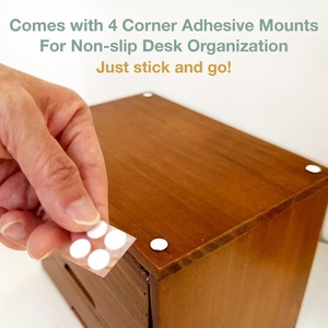 Mộc Mạc 4-Ngăn Kéo Đứng Loại Nhà Văn Phòng Bàn Tổ Chức Bằng Gỗ Hộp Lưu Trữ Với Nắp Đậy Trường Văn Phòng Nguồn Cung Cấp Hàng Ngày Lưu Trữ - Product Image 3