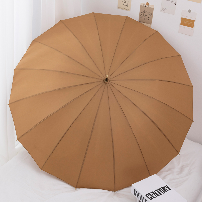 Parapluie droit 16k - couleur café