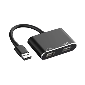 USB 3,0 Dual para adaptador HDMI Full HD Audio Video Graphics Converter Cable Compatible con Windows 7/8/8.1/10/11 Monitor Pantalla USB