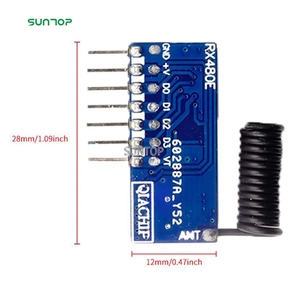 4-CH-Ausgang für Fernbedienungen 1527 2262 HF-Empfängercode-Decoder modul 433MHz RX480E-Funkempfängermodul - Product Image 4