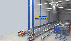 Sistema di stoccaggio con sollevamento verticale automatizzato (VLS) per lamiere e materiali piatti di grandi dimensioni con controllo intelligente dell'inventario - Product Image 6
