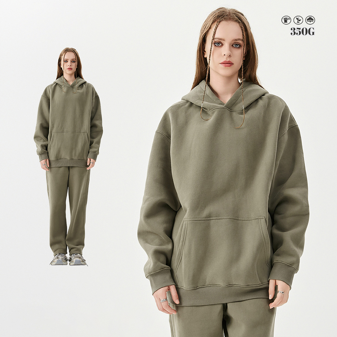 Coffee grey hoodie
