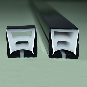 White Black Wall Ceiling 30x20mm Neon Cover Diffuser Silicon Profile <strong>Led</strong> for Double Low 15mm PCB <strong>Led</strong> Strip - Product Image 1