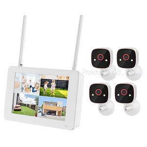 2024 nuevo Kit de 4 cámaras inalámbrico impermeable intercomunicador bidireccional Pantalla de 10 pulgadas Sistema de mini cámara de red a todo color - Product Image 1