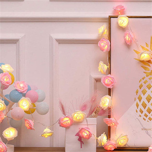 YX Hot Selling <strong>LED</strong> Simulation Rose Light String Girls' Room Birthday Scene &amp; Party Wedding Decoration Decorative Flowers Plants - Product Image 2