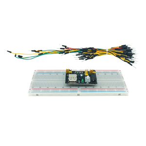 Mb 102 Breadboard potenza mb 102 nero 830 punte Solderless prototipo Bread board per arduino kit + 65 pz Jumper fili cavo - Product Image 4