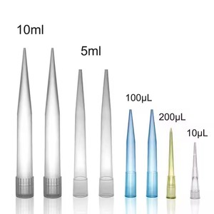 Laboratuvar kullanımı için 10ul polipropilen mikro pipet uçları manuel filtre dışı tek kanallı pipet - Product Image 1