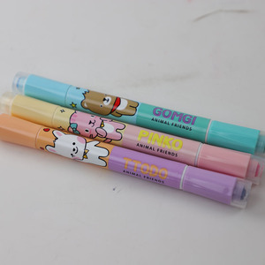 Custom Cute Kawaii Double Head Different Color 12 Color Marker <strong>Highlighter</strong> Pen Set with <strong>Chisel</strong> &amp; Stamp <strong>Tip</strong> School Students Kids - Product Image 5
