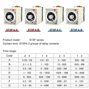 ST3P-Verzögerungsrelais 220-V-Verzögerungszeitgeber DC 12V 24V 110V 220V 380V 8-polig plus ST3P-Basiszeitrelais ST3P-Timer - Product Image 4